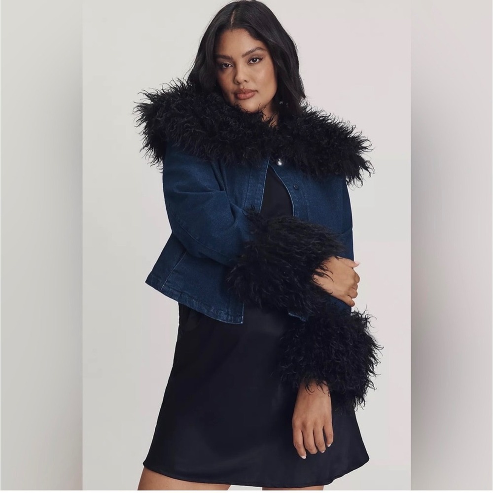 NWT TT‎ Studios Kimmy Jacket faux fur trim